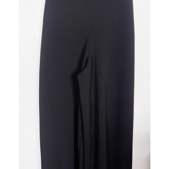 PrettyLittleThing Size 2 Black Strapless Sweetheart Neckline Wide Leg Jumpsuit - Picture 4 of 10